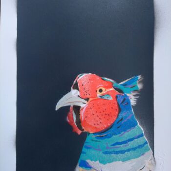 Painting titled "'Pheasant' - Origin…" by Dylan Bell (Bells Galleries), Original Artwork, Spray paint