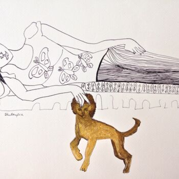 Drawing titled "no title 5" by Janna Shulrufer, Original Artwork, Ink