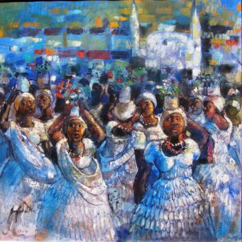 Pintura intitulada "mus014 - Baianas" por Luiz Carlos De Andrade Lima, Obras de arte originais, Óleo