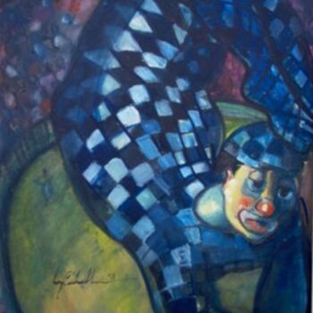 Pintura intitulada "mus015 - Trapezista" por Luiz Carlos De Andrade Lima, Obras de arte originais, Óleo