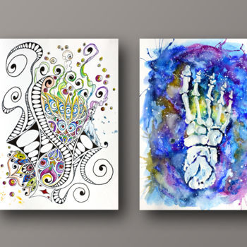 Schilderij getiteld "Perspectives" door Anastasia Anait, Origineel Kunstwerk, Aquarel