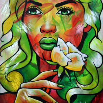 Pintura intitulada "Parfum d'amour" por Jeannette Guichard-Bunel, Obras de arte originais, Óleo Montado em Armação em madeira