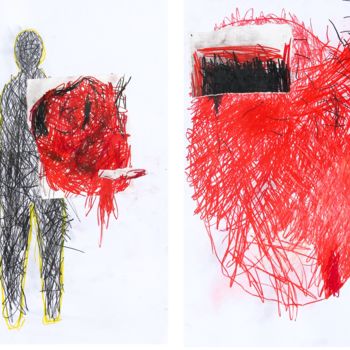 「Man 4」というタイトルの絵画 Giulio Benattiによって, オリジナルのアートワーク, オイル