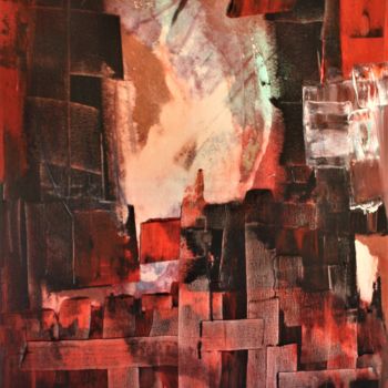 Painting titled "ESPÉRANCE / HOPEFUL" by Michele Madeleine Guillot, Original Artwork, Acrylic Mounted on Wood Stretcher frame