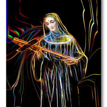 Peinture intitulée "Bless You" par Harris, Œuvre d'art originale, Peinture numérique Monté sur Aluminium