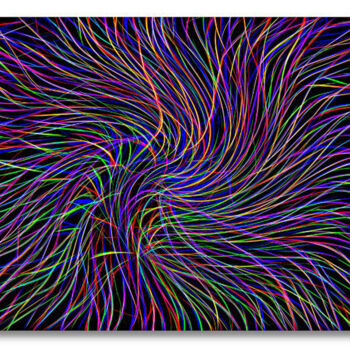 Peinture intitulée "Blowing Bush" par Harris, Œuvre d'art originale, Peinture numérique Monté sur Aluminium