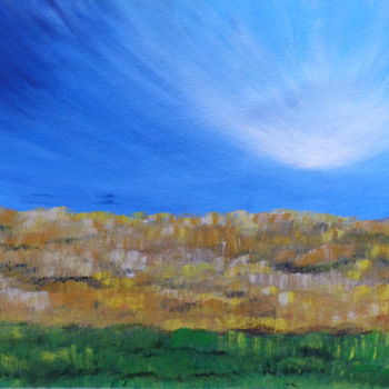 Painting titled "Fields" by Mallika Seth, Original Artwork, Acrylic
