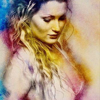 Digital Arts με τίτλο "Contemplative Cohes…" από Barry Farley Visual Arts, Αυθεντικά έργα τέχνης, Ψηφιακή ζωγραφική Τοποθετή…