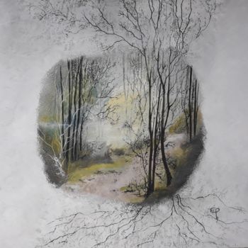 绘画 标题为“La forêt enracinée” 由Elise Pioger / Art Cire, 原创艺术品, 彩瓦