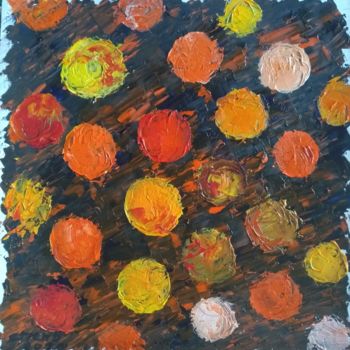 Painting titled "Unknown Flower Fiel…" by Colette Pennarun, Original Artwork, Oil