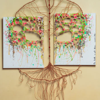 Schilderij getiteld "The Truth Is Out Th…" door Anastasia Anait, Origineel Kunstwerk, Acryl Gemonteerd op Metaal