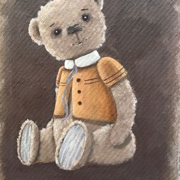「Aubin - 981」というタイトルの絵画 Noëlle Lassaillyによって, オリジナルのアートワーク, アクリル