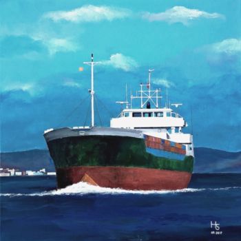 Painting titled "Cargo" by Henri Sacchi, Original Artwork, Acrylic