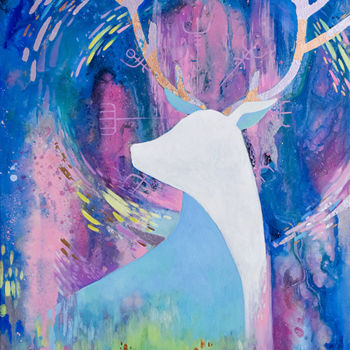 Schilderij getiteld "Northern Compass" door Olya Yatsenko, Origineel Kunstwerk, Olie