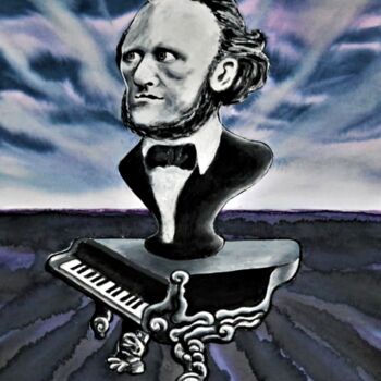 Картина под названием "The Glory of Wagner…" - Noël Van Hoof, Подлинное произведение искусства, Масло