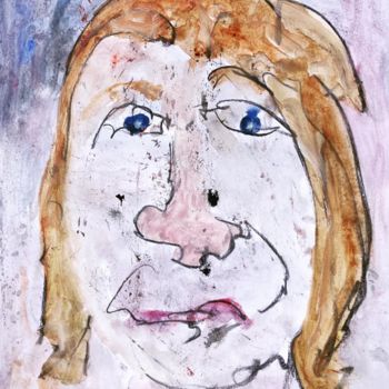 Painting titled "« Outrage ». Fusain…" by Ananda Eva, Original Artwork, Acrylic