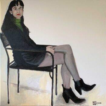 제목이 "L'ATTENTE"인 미술작품 Alain Rouschmeyer로, 원작, 아크릴