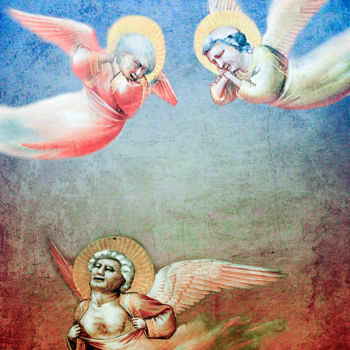 Digital Arts με τίτλο "Les vieux anges" από Philippe Cadet, Αυθεντικά έργα τέχνης, 2D ψηφιακή εργασία