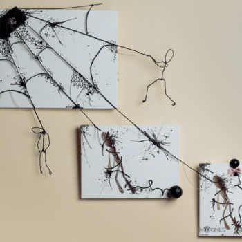 Malerei mit dem Titel "In_ernet, 3D asymme…" von Anastasia Anait, Original-Kunstwerk, Acryl