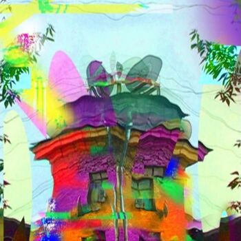 Arte digitale intitolato "Strange house" da Vladimir Pi, Opera d'arte originale, Fotomontaggio