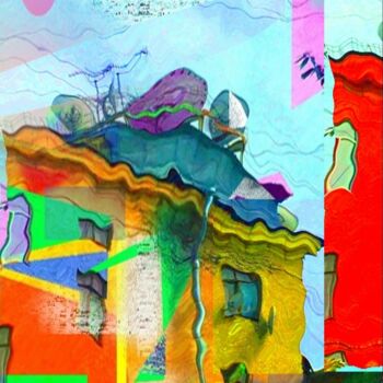 Arte digitale intitolato "Strange house 3" da Vladimir Pi, Opera d'arte originale, Pittura digitale