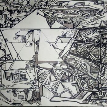 Dibujo titulada "This gets complex" por Martin Mulherin, Obra de arte original, Tinta