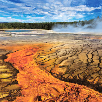 "Midway Geyser Basin" başlıklı Fotoğraf Schlueter tarafından, Orijinal sanat, Dijital Fotoğrafçılık