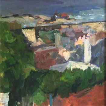 Painting titled "Trouville" by Olga Richir, Original Artwork, Oil
