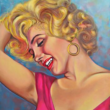 Painting titled "Marilyn Monroe" by Ulyana Holevych, Original Artwork, Oil