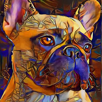 Arts numériques intitulée "Booly, dog" par L.Roche, Œuvre d'art originale, Acrylique
