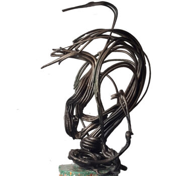 Sculpture titled "Bird of Paradise" by Shahriar Aghakhani, Original Artwork, Plastic