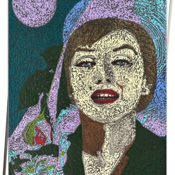 Peinture intitulée "ROSE / SCULPTURE CH…" par Marjinal Artiste Peintre Décalé Français, Œuvre d'art originale, Acrylique Mon…