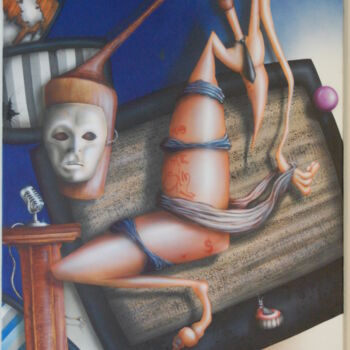 Malerei mit dem Titel "Carnaval" von Jems Cehes, Original-Kunstwerk, Airbrush