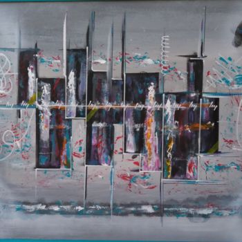 Peinture intitulée "Abstrait n 34" par Franck Gaillard, Œuvre d'art originale, Acrylique