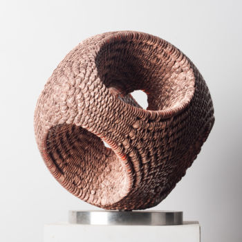 Sculpture titled "Circle X" by Seungwoo Kim, Original Artwork, Stainless Steel