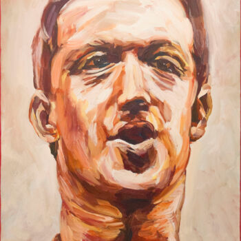 Malerei mit dem Titel "Dreamed portrait of…" von Romain Héjé, Original-Kunstwerk, Acryl