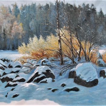 绘画 标题为“Kivinen saari” 由Ari Reinikainen, 原创艺术品, 油