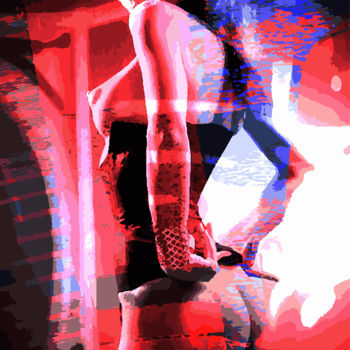 Digital Arts titled "untitled . woman 3" by Gilles Mével, Original Artwork, Digital Painting Mounted on Plexiglass