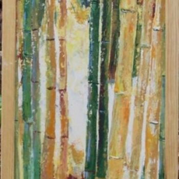 Peinture intitulée "bambou  4" par Anne-Frédérique Ferret, Œuvre d'art originale, Autre