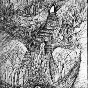 "окно- начало" başlıklı Resim Oksana Prudnikova tarafından, Orijinal sanat, Jel kalem