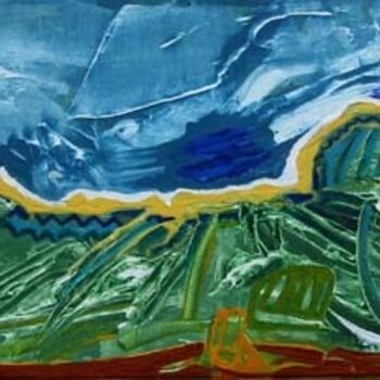 Ζωγραφική με τίτλο "Land 1" από Veryan Edwards, Αυθεντικά έργα τέχνης