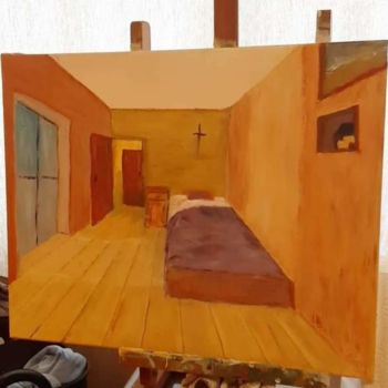 Schilderij getiteld "Le déconfinement" door Pardo Y Cobo, Origineel Kunstwerk, Olie Gemonteerd op Frame voor houten brancard