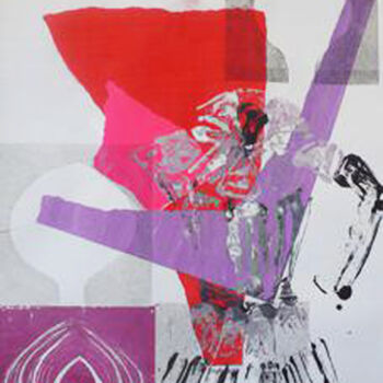 Printmaking titled "Shrine Pot 4" by Simler, Original Artwork, Monotype
