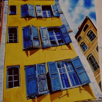 Peinture intitulée "Façades" par Philippe Lemesle, Œuvre d'art originale, Huile