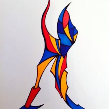 Tekening getiteld "Convaincre" door Moreau Franck Didier, Origineel Kunstwerk, Gelpen