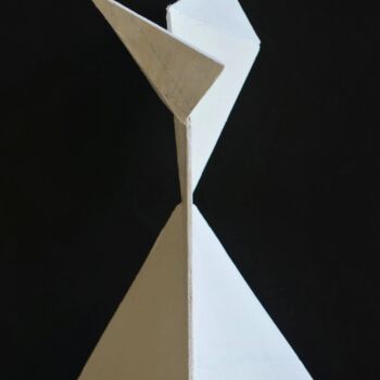 Sculptuur getiteld "Timée" door Pascal Borgo, Origineel Kunstwerk, Hout