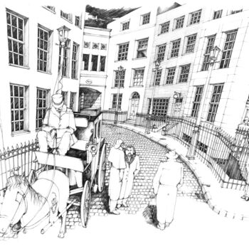 Drawing titled "Etude Sherlock Holm…" by Alain Rouschmeyer, Original Artwork, Pencil