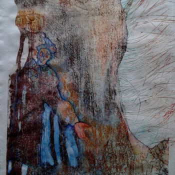 Gravures & estampes intitulée "Ici pas des héros!" par Lilli Deutsch, Œuvre d'art originale, Eau-forte