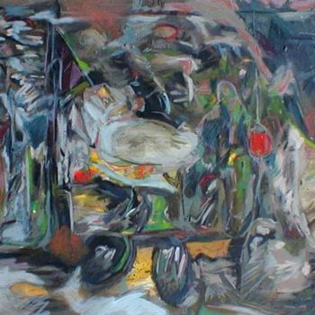 Painting titled "huile sur toile 2" by Frédéric Vauge, Original Artwork, Oil