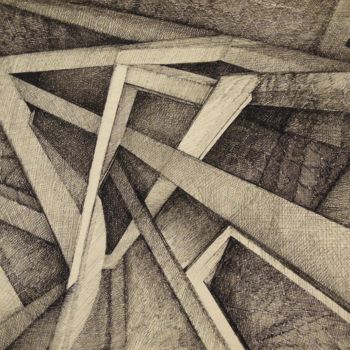 Drawing titled "Respiration" by Christiane Seguin, Original Artwork, Ink